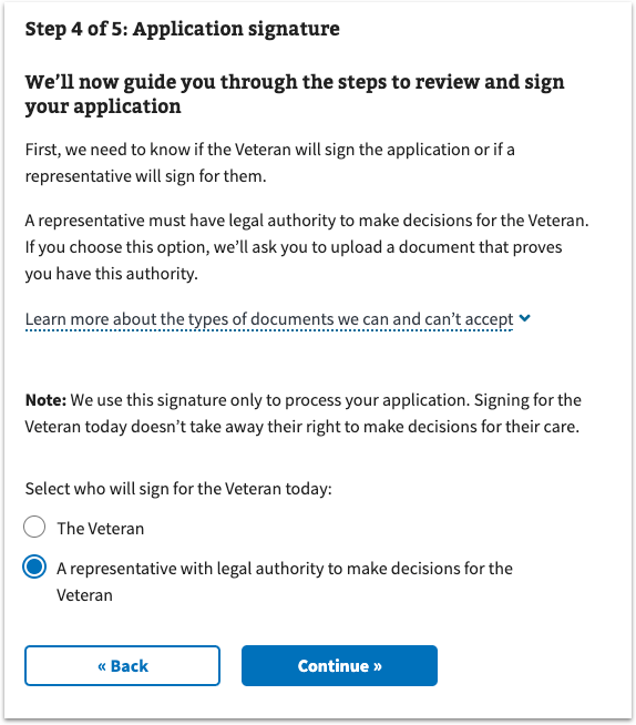 The "after" sign as a representative feature that is visually tied to the signature and asks specifically who will sign the application